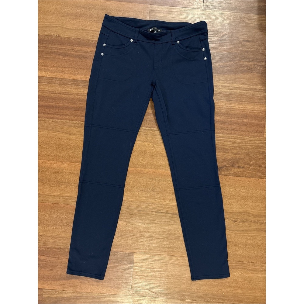 Athleta Pants Womens Medium Black Stretch Travel Athletic Pull On Slim Fit